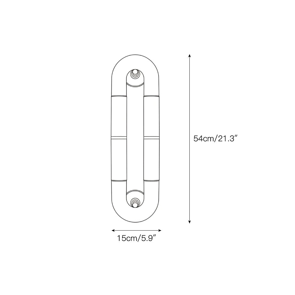 The sconce shown in a bathroom, providing ambient light.