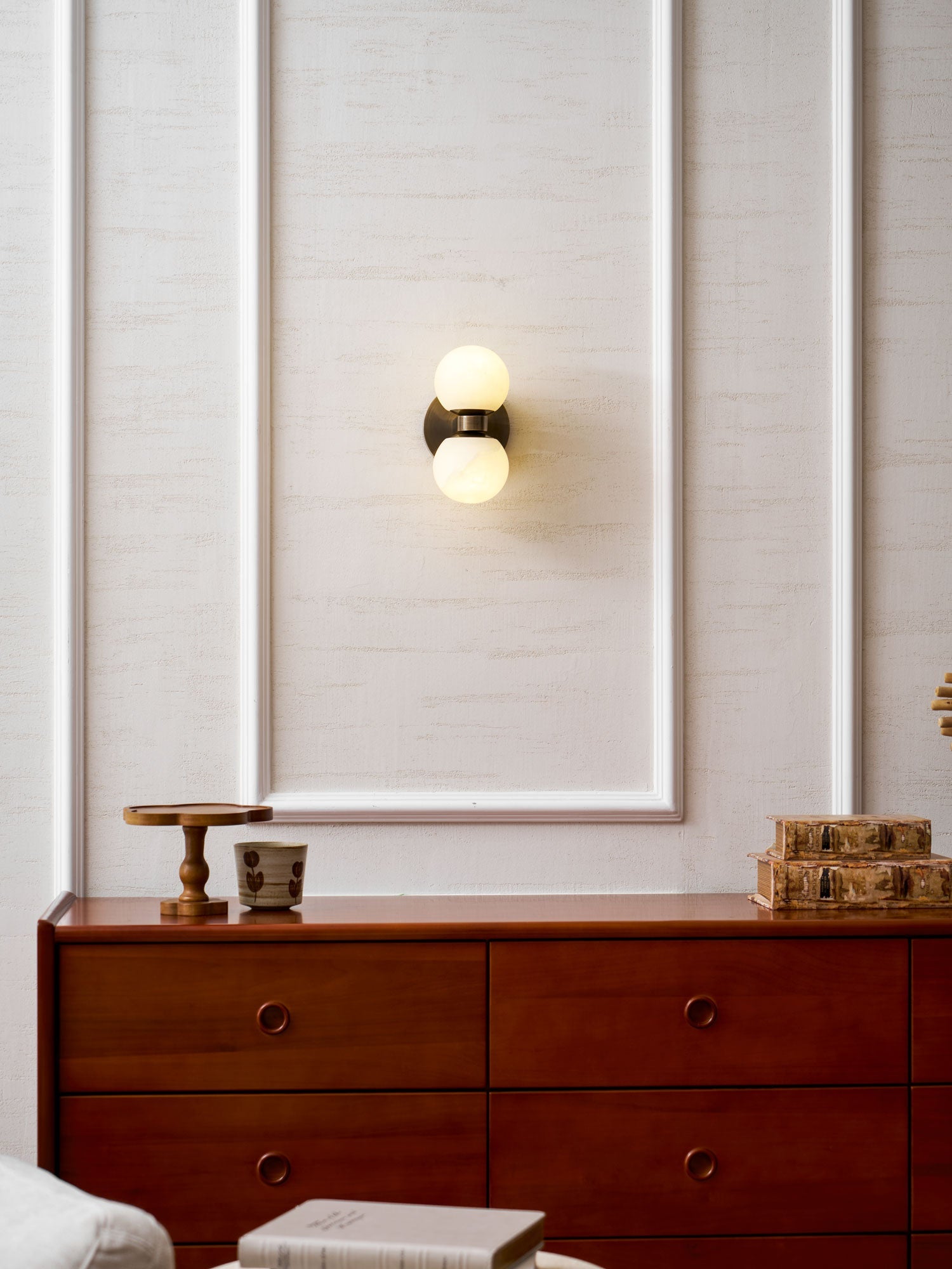 Alabaster Celestia Orb Wall Light-Neutral Decor