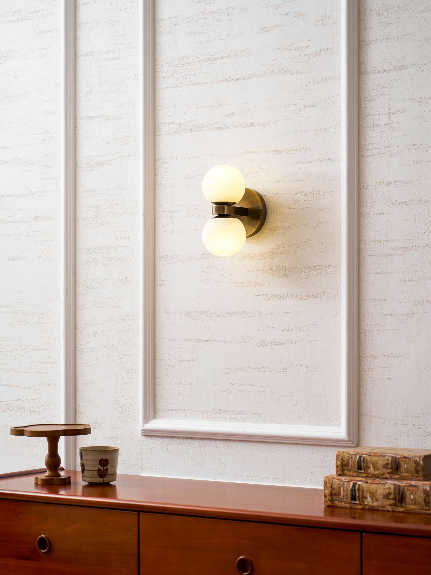 Alabaster Celestia Orb Wall Light-Neutral Decor