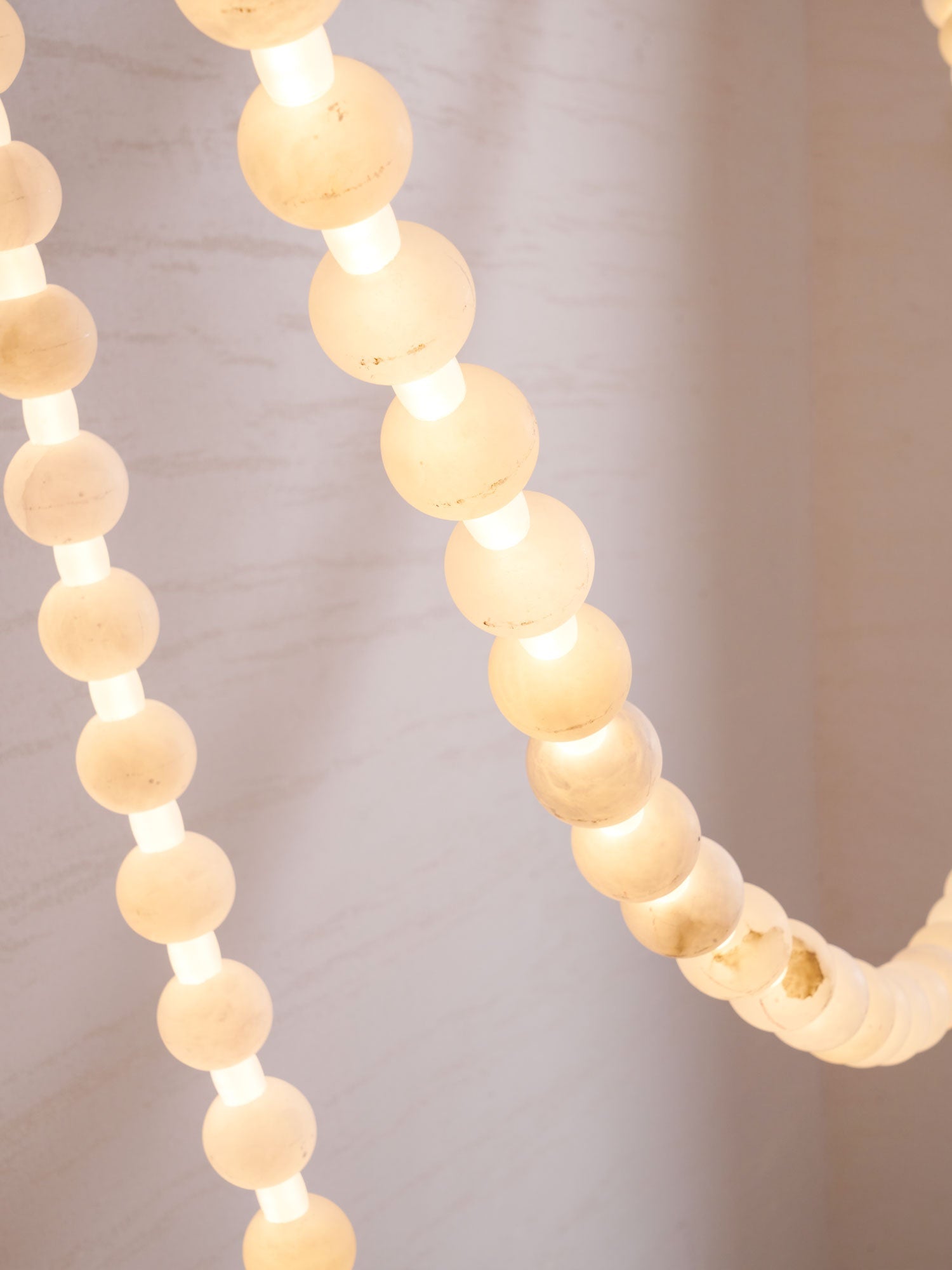 Grempt Alabaster Pearl Necklace Chandelier-Neutral Decor