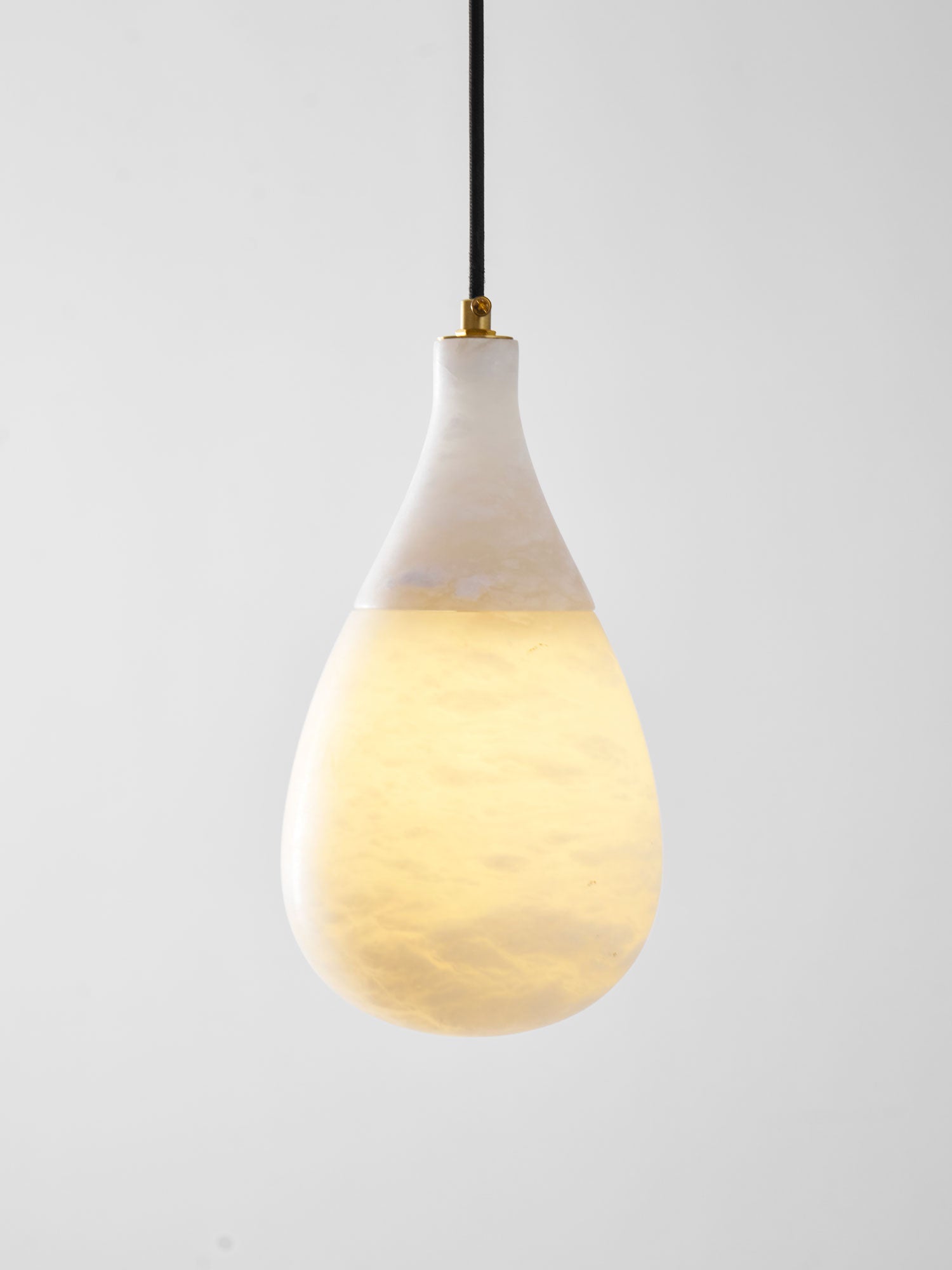 Alabaster Raindrop Pendant Light-Neutral Decor