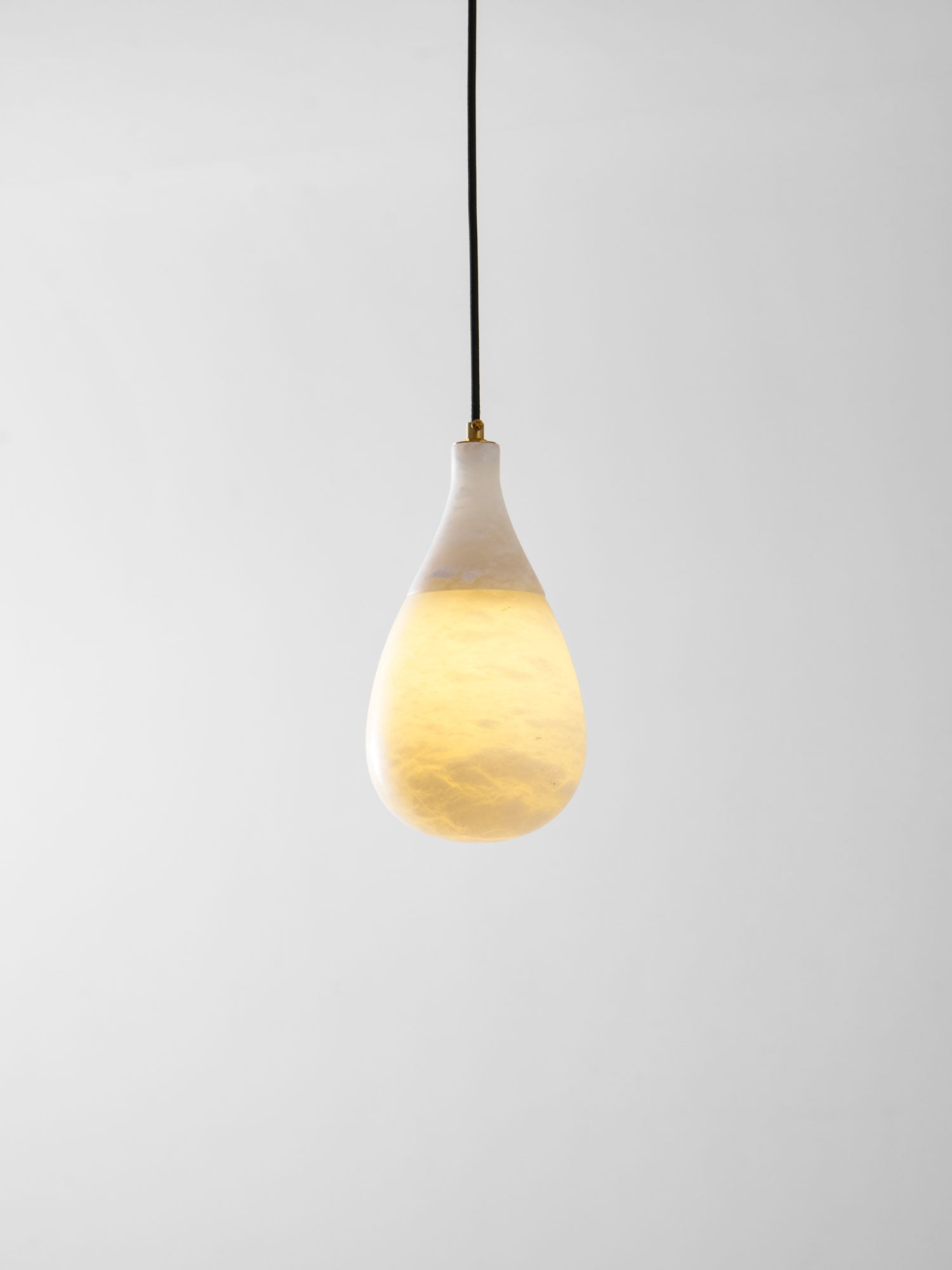 Alabaster Raindrop Pendant Light-Neutral Decor