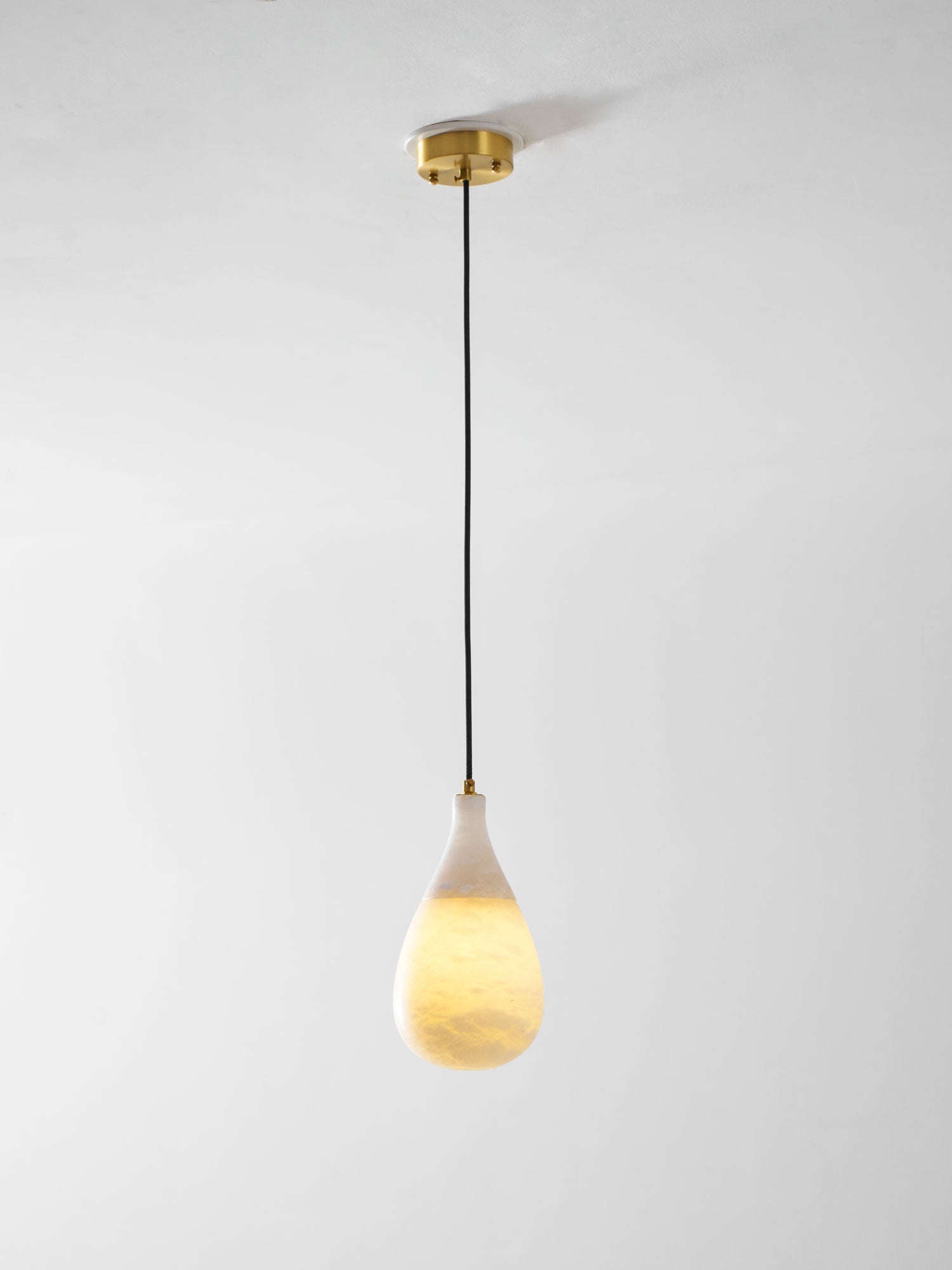 Alabaster Raindrop Pendant Light-Neutral Decor