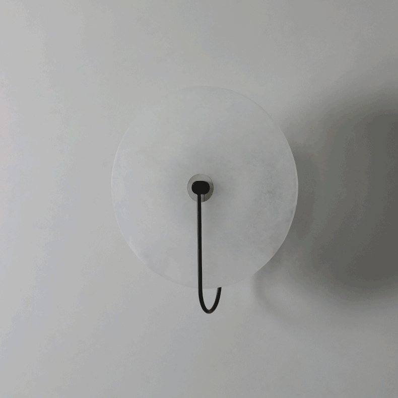 Elaris Alabaster Globe Wall Lamp-Neutral Decor