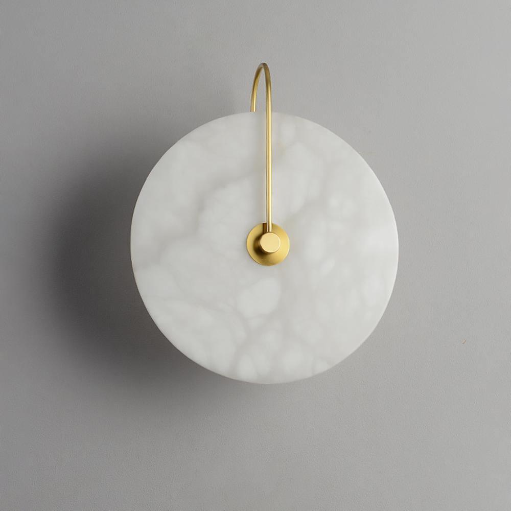 Kristy Alabaster LED Wall Lamp Round Iconic Circular-Neutral Decor