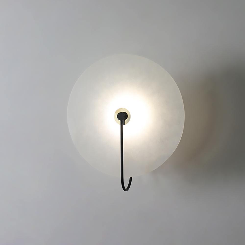 Elaris Alabaster Globe Wall Lamp-Neutral Decor