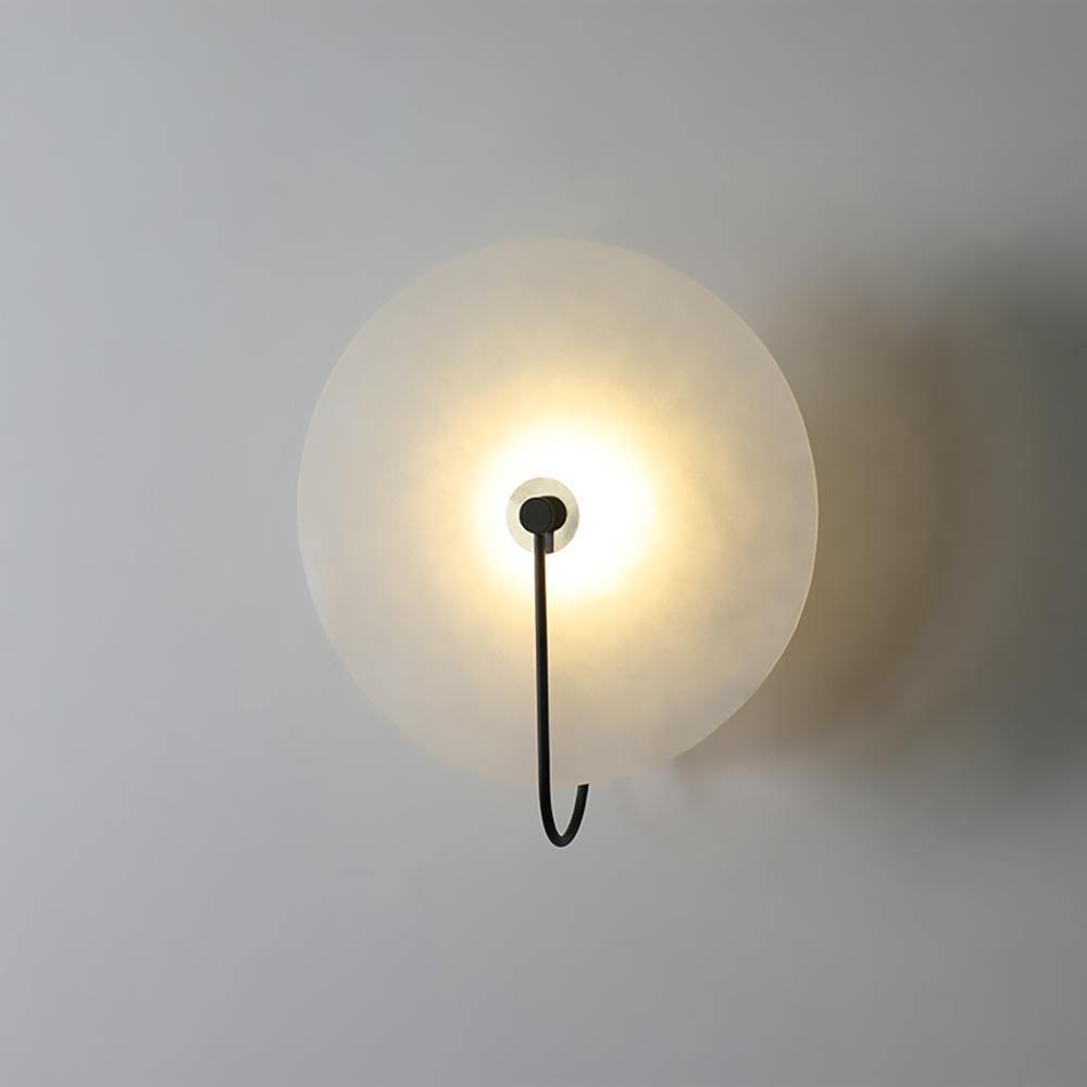 Kristy Alabaster LED Wall Lamp Round Iconic Circular-Neutral Decor