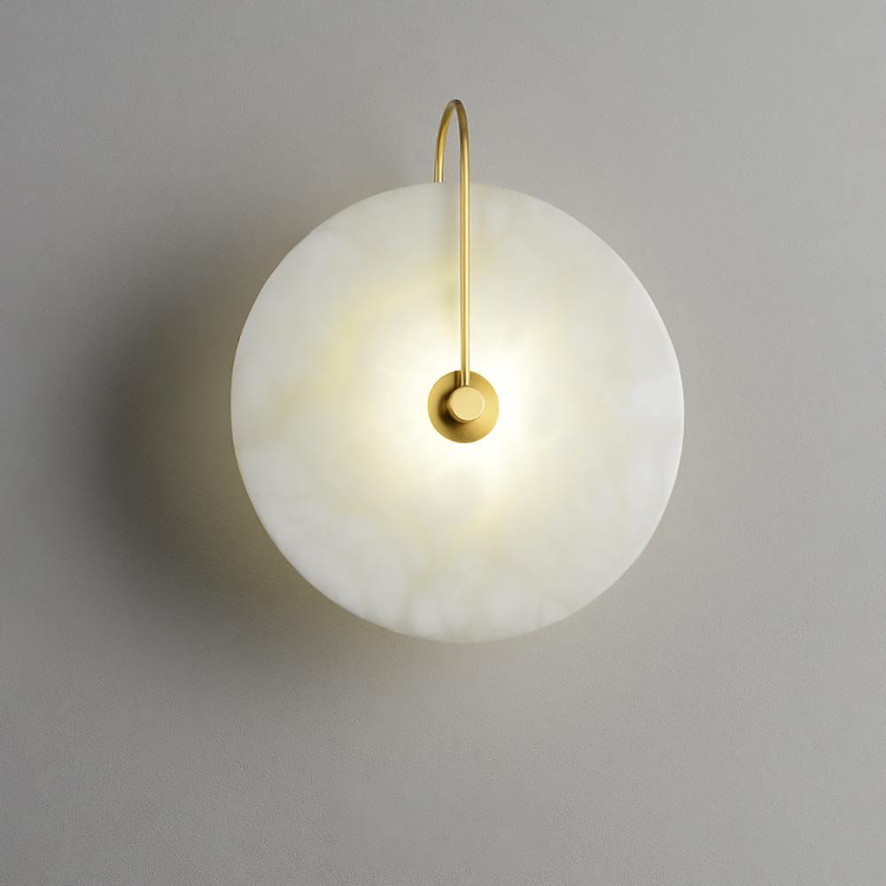 Kristy Alabaster LED Wall Lamp Round Iconic Circular-Neutral Decor