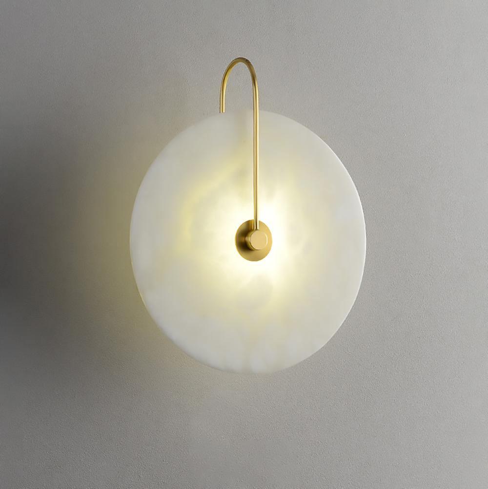 Elaris Alabaster Globe Wall Lamp-Neutral Decor