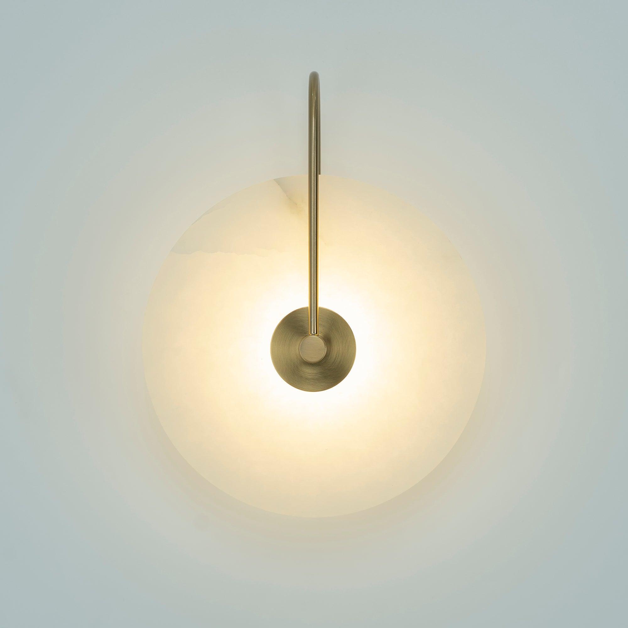 Kristy Alabaster LED Wall Lamp Round Iconic Circular-Neutral Decor
