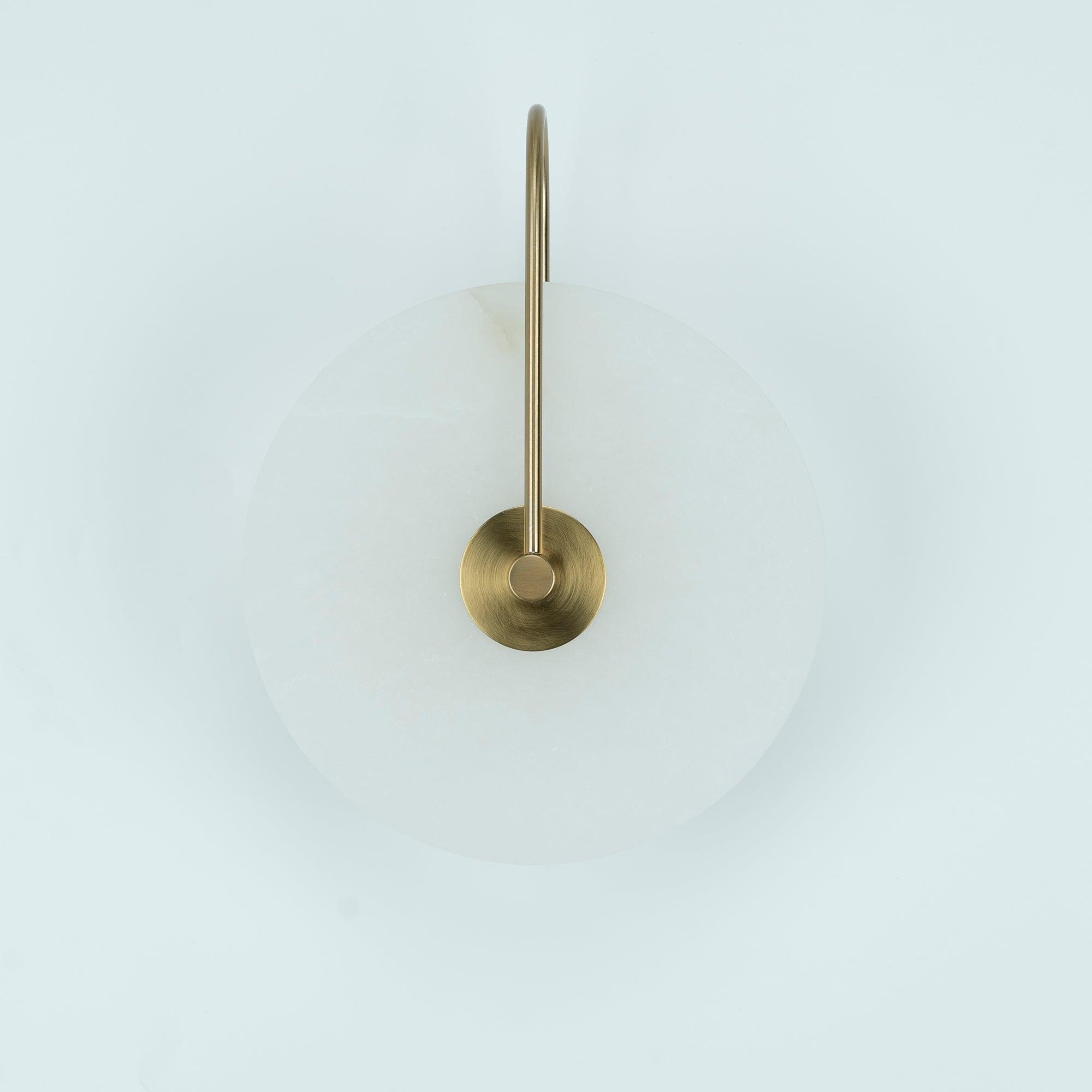 Elaris Alabaster Globe Wall Lamp-Neutral Decor