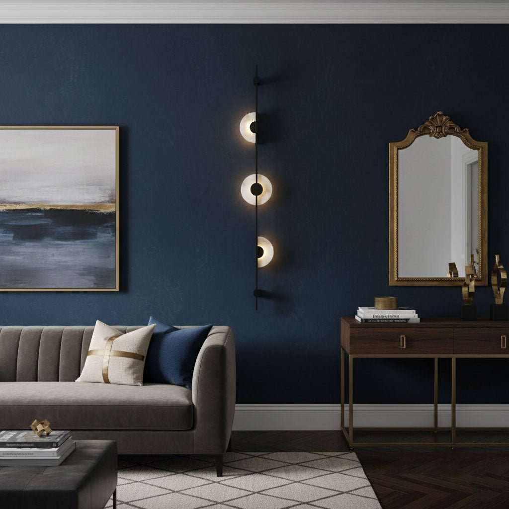 Alabaster Vertical Wall Sconce-Neutral Decor