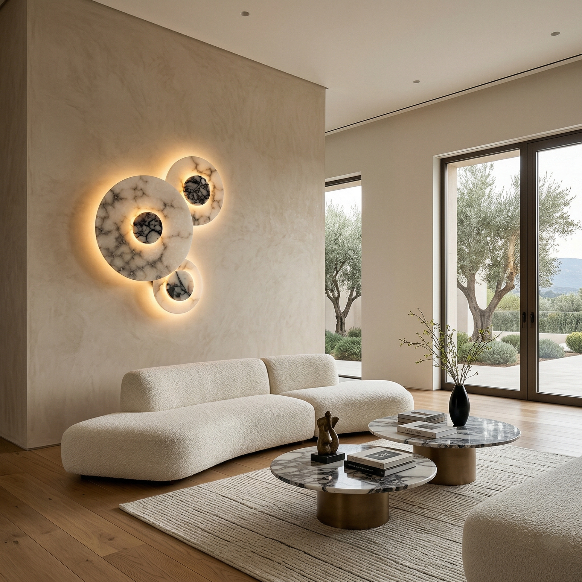 The Median Wall Lamp shown in purple, showcasing its unique color.