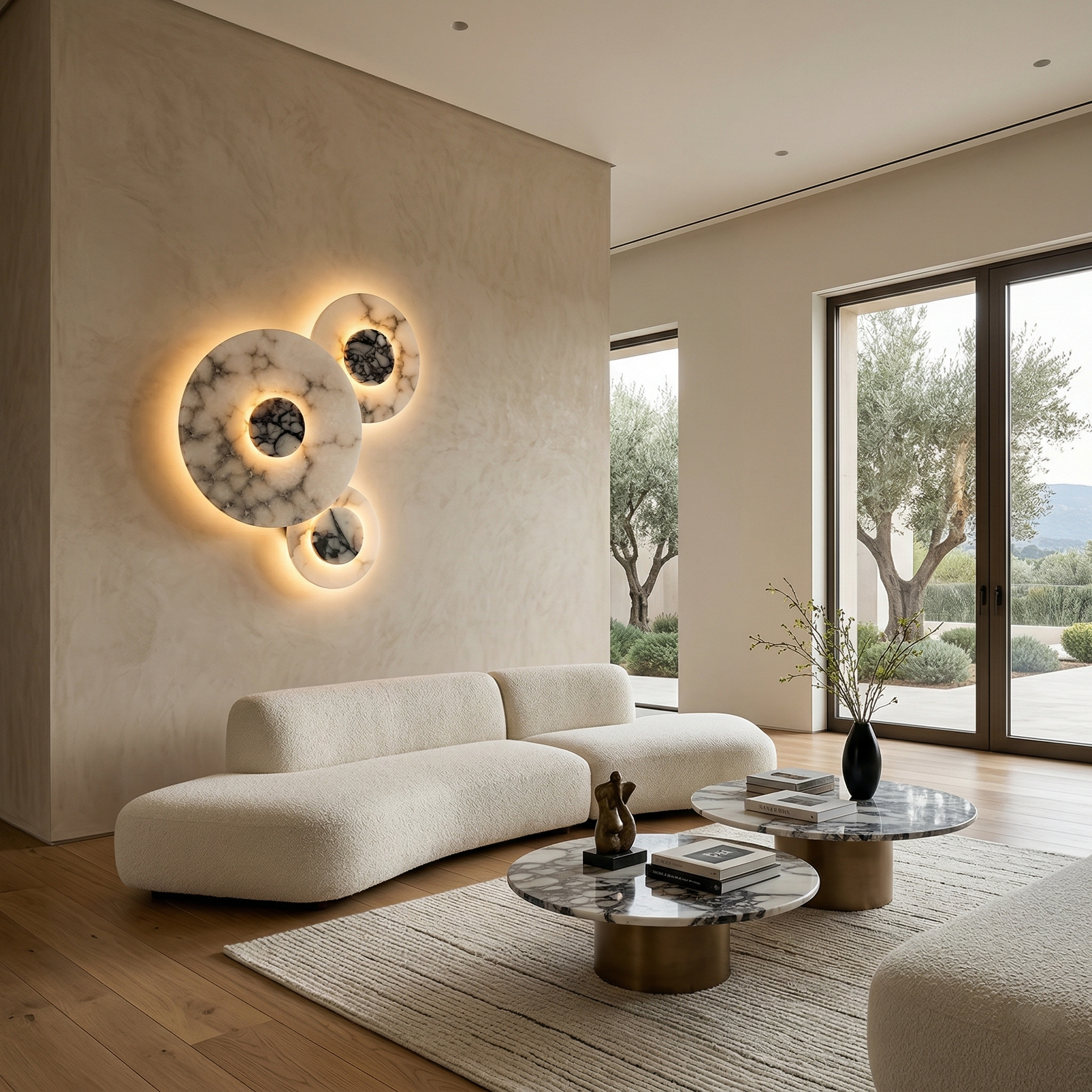 The Median Wall Lamp shown in purple, showcasing its unique color.