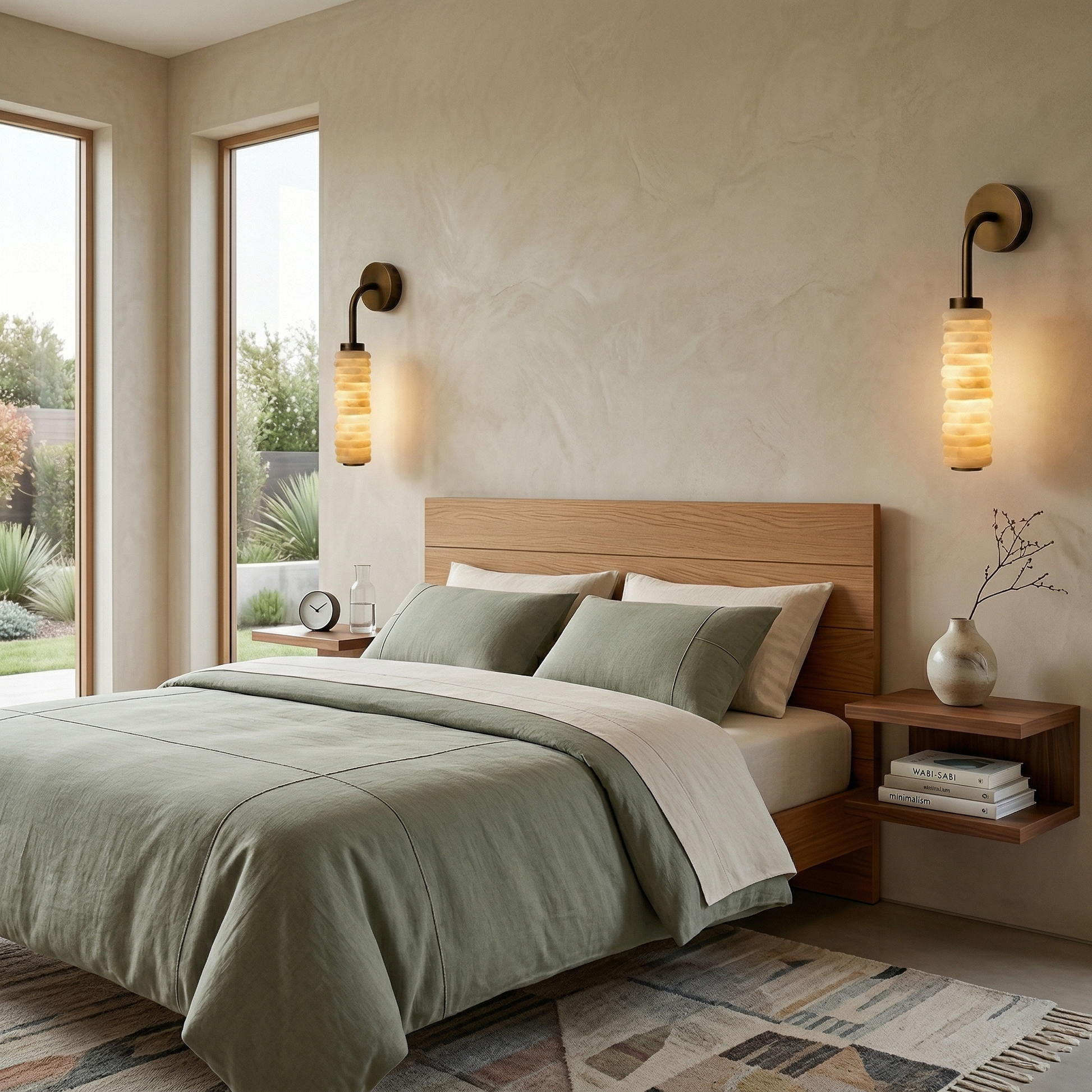 The Payson wall sconce installed in a hallway, providing accent lighting.