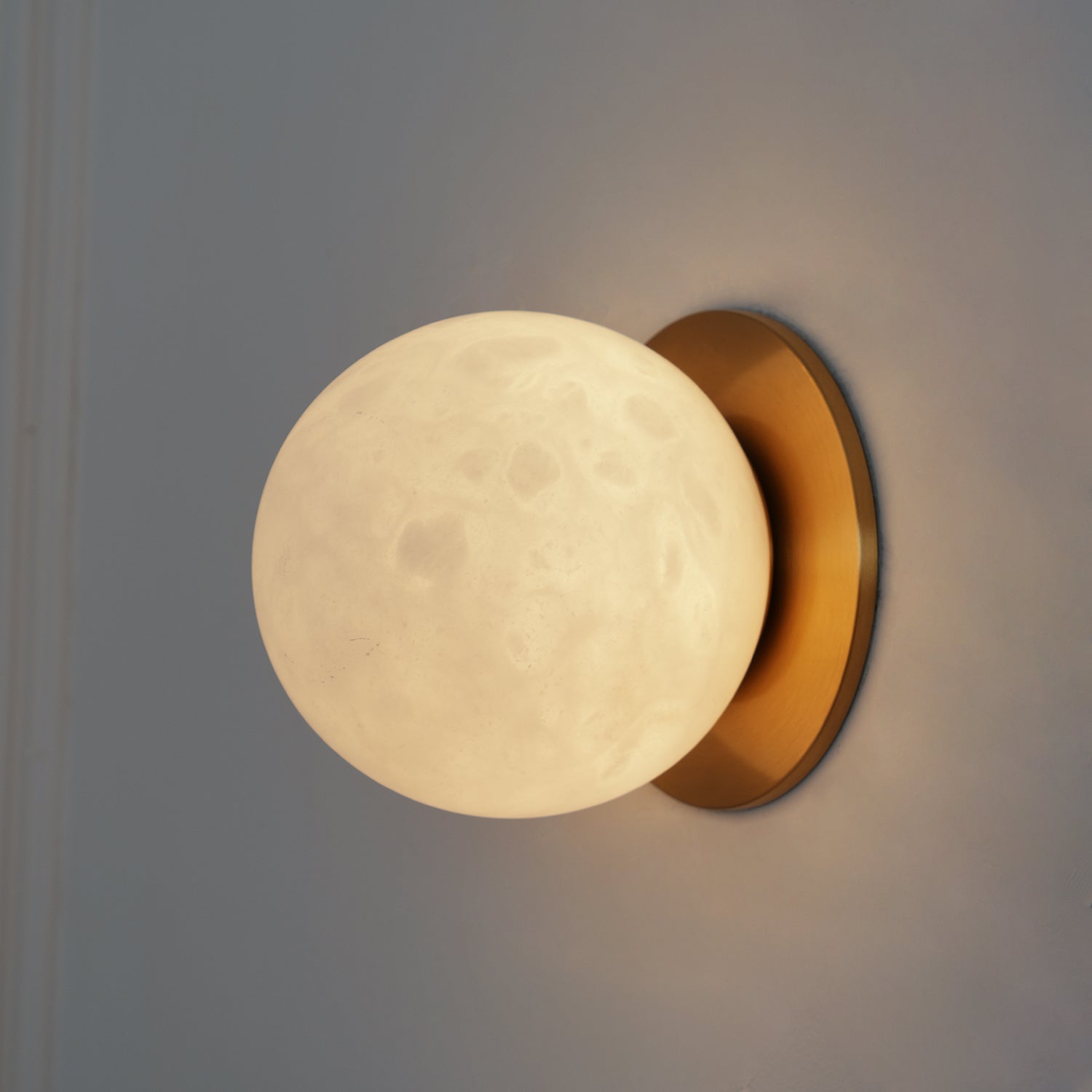 Kovae Alabaster Globe Wall Light-Neutral Decor