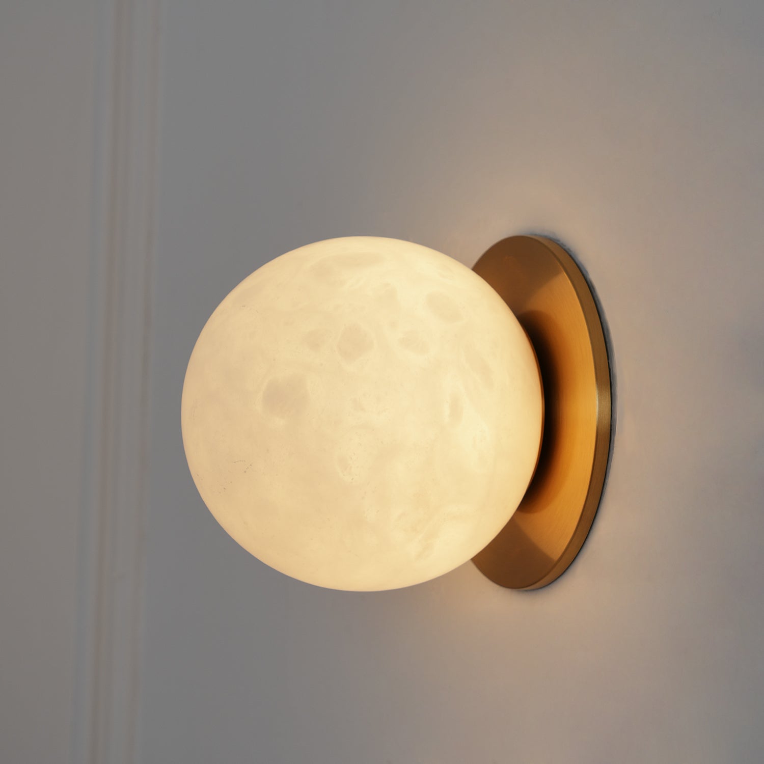Kovae Alabaster Globe Wall Light-Neutral Decor