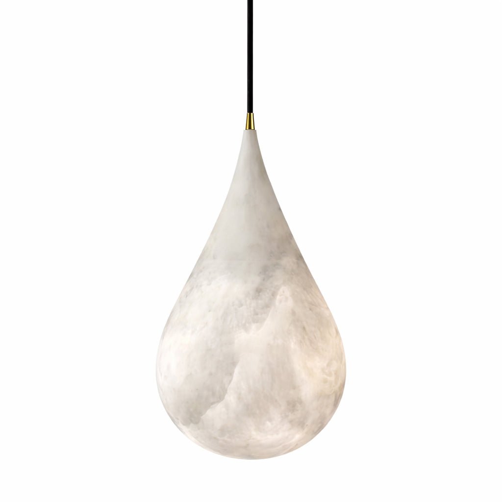 Alabaster Raindrop Pendant Light-Neutral Decor