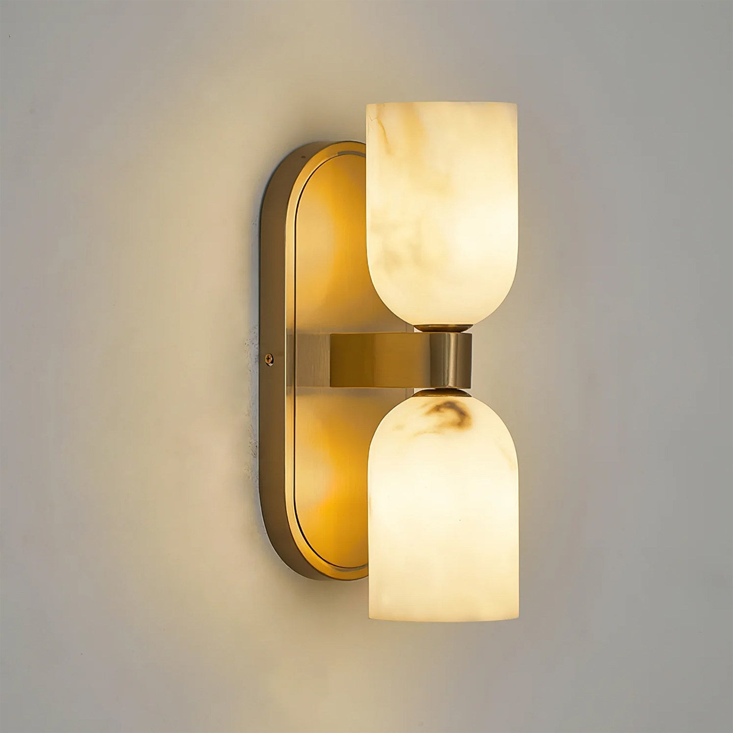 Alabaster Up-Down Wall Sconce-Neutral Decor