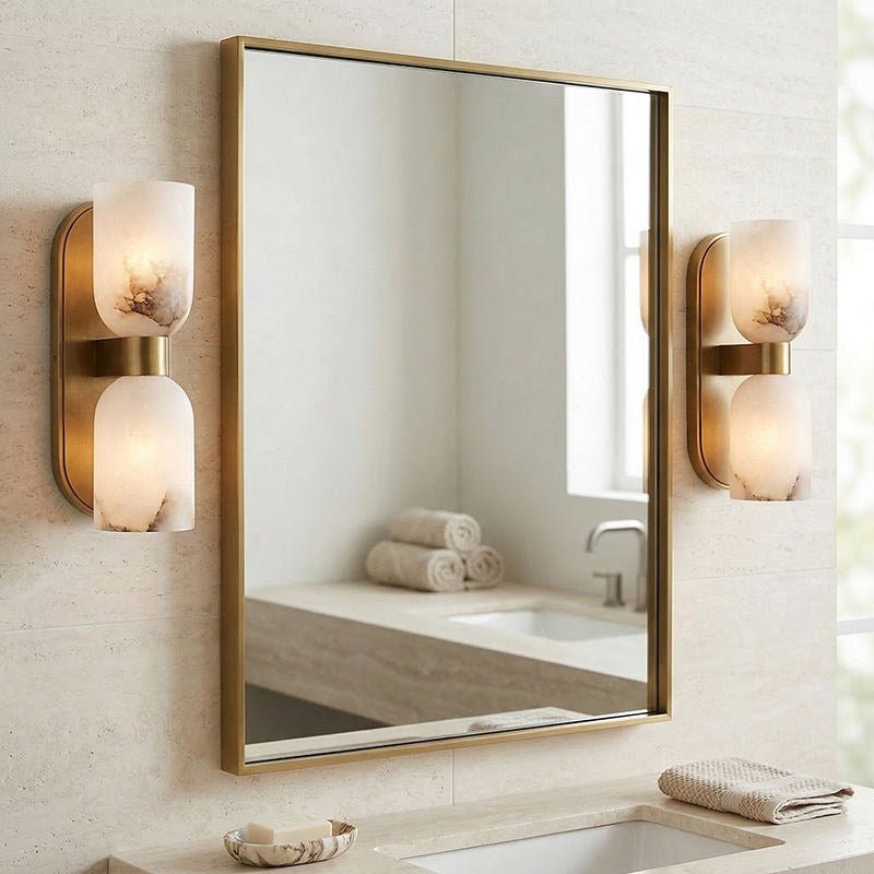 Alabaster Up-Down Wall Sconce-Neutral Decor
