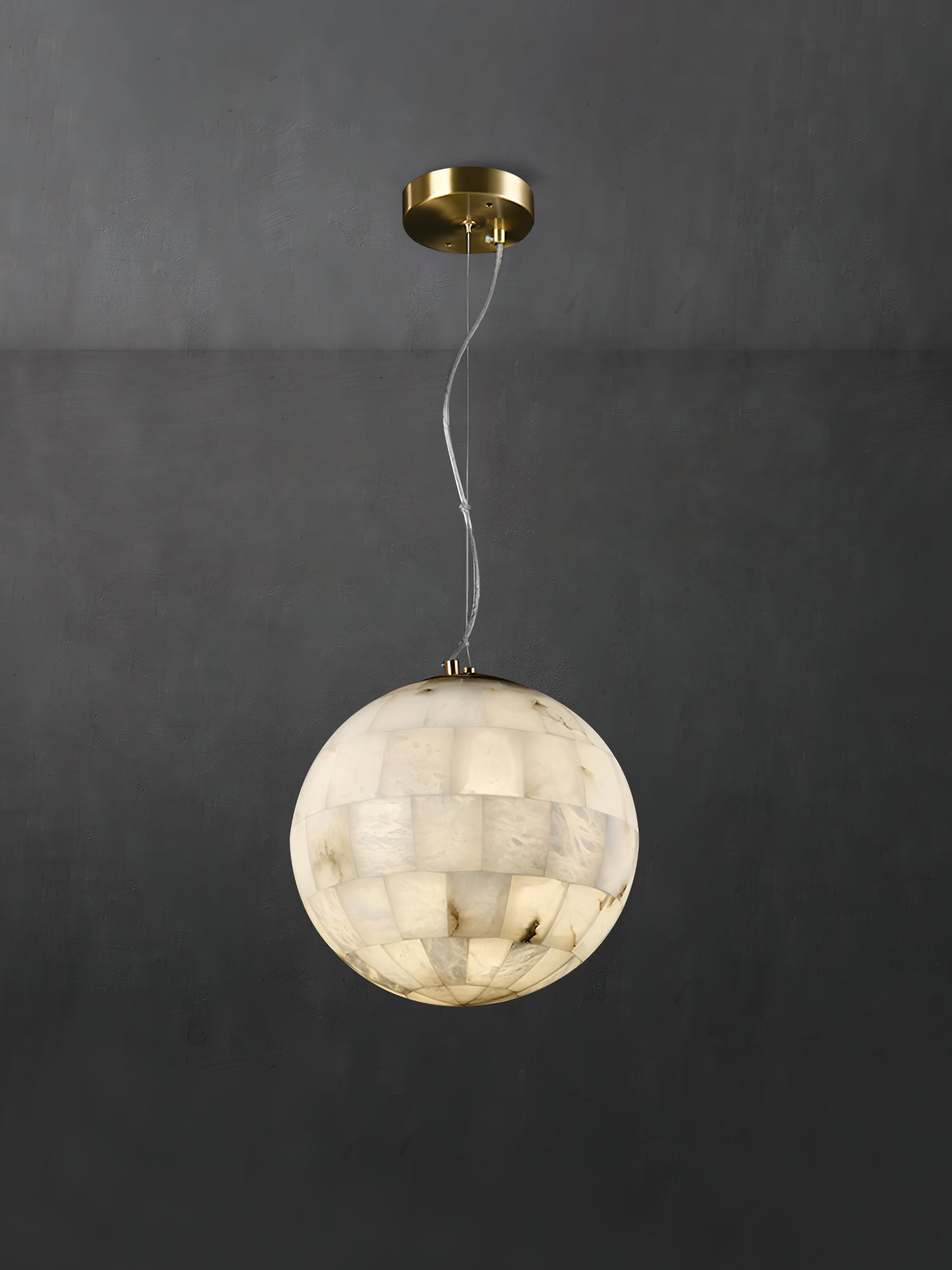 Fljotuvye Modern Ball Alabaster Pendant Light