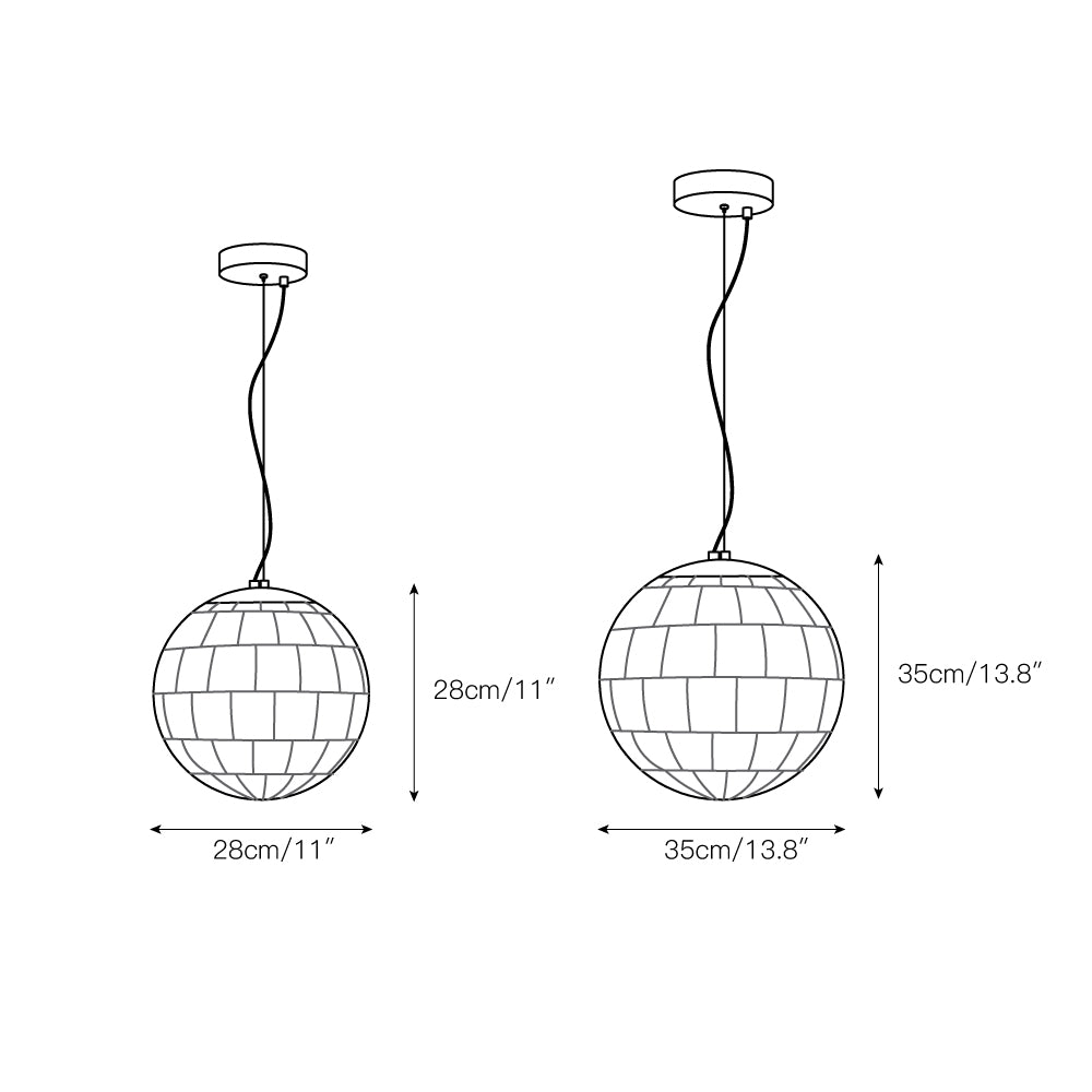 Fljotuvye Modern Ball Alabaster Pendant Light