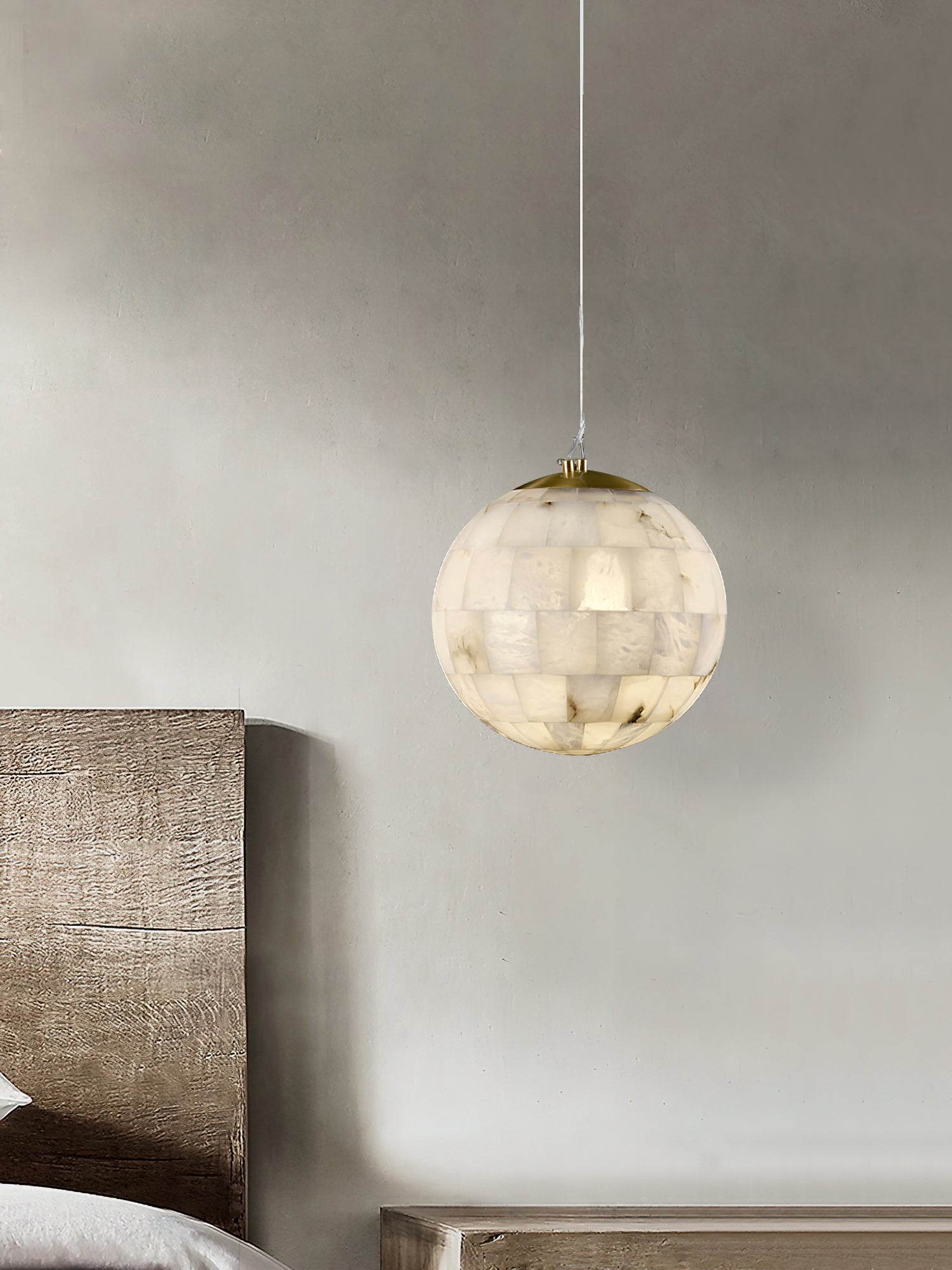 Fljotuvye Modern Ball Alabaster Pendant Light