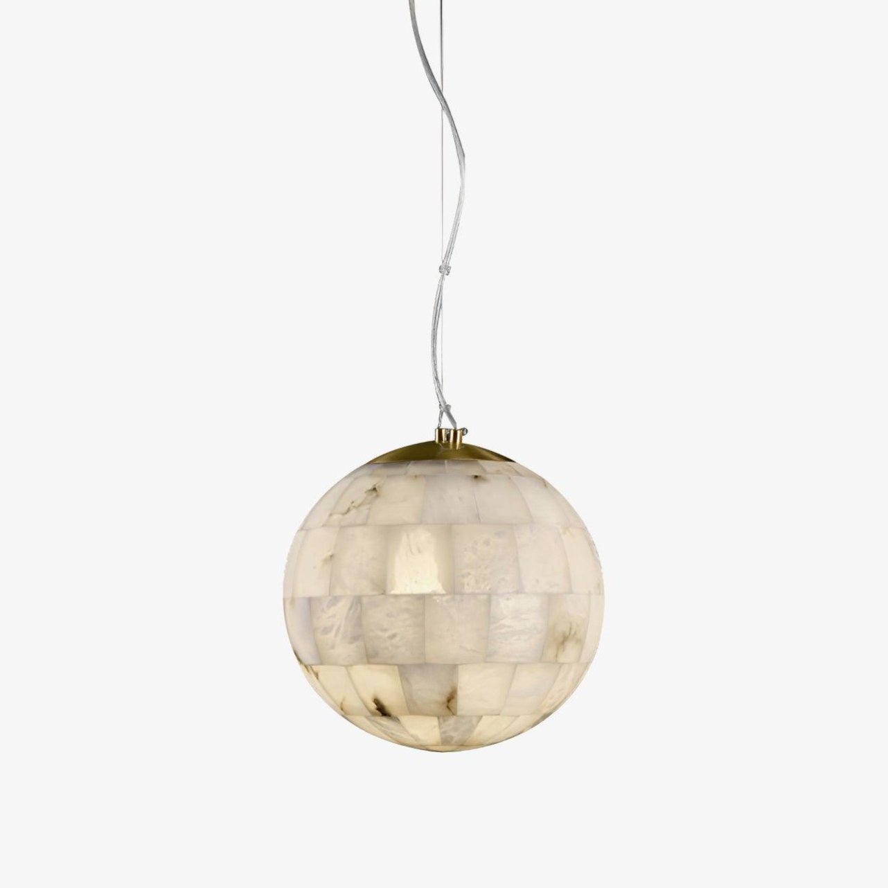 Amo Alabaster Globe Pendant Light-Neutral Decor