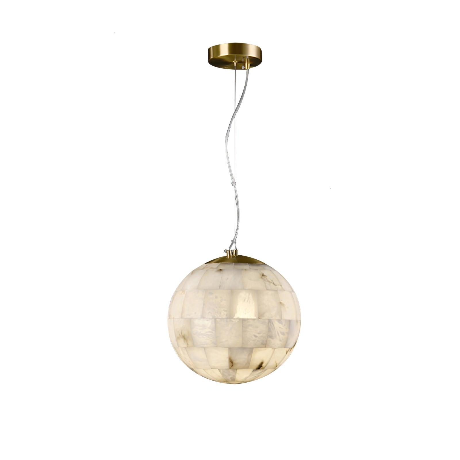 Amo Alabaster Globe Pendant Light-Neutral Decor