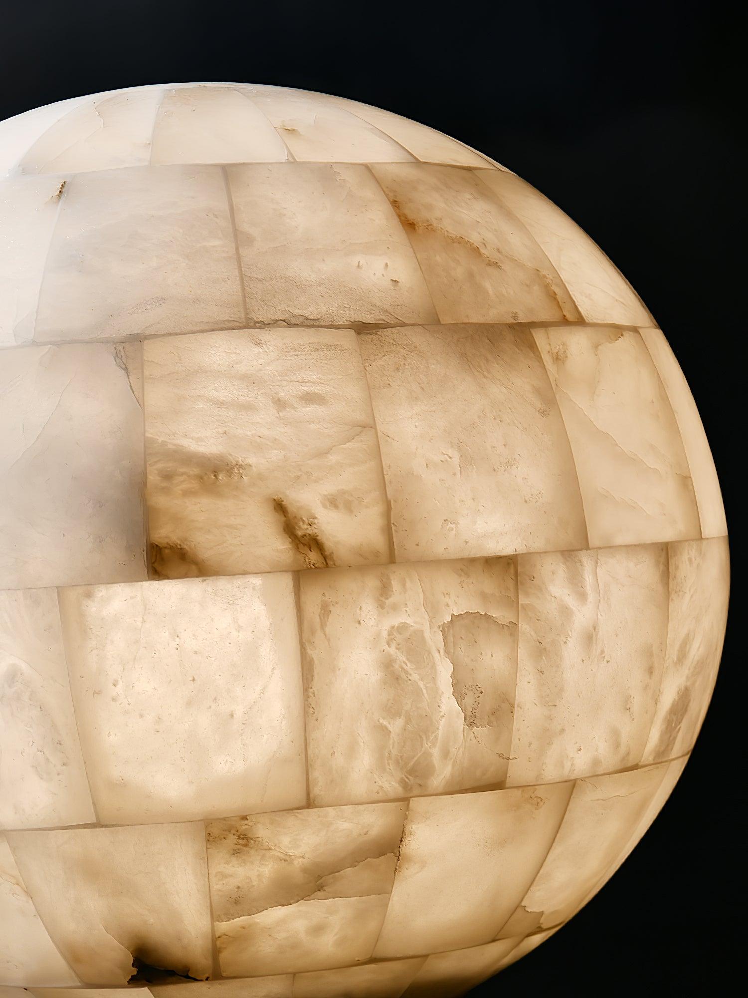 Amo Alabaster Globe Pendant Light-Neutral Decor