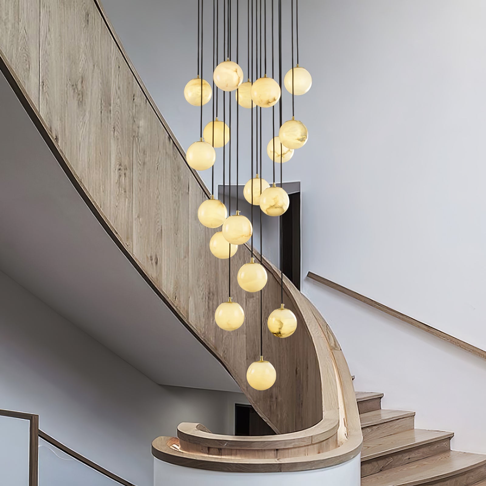 Taren Alabaster Chandelier Balls Cluster-Neutral Decor