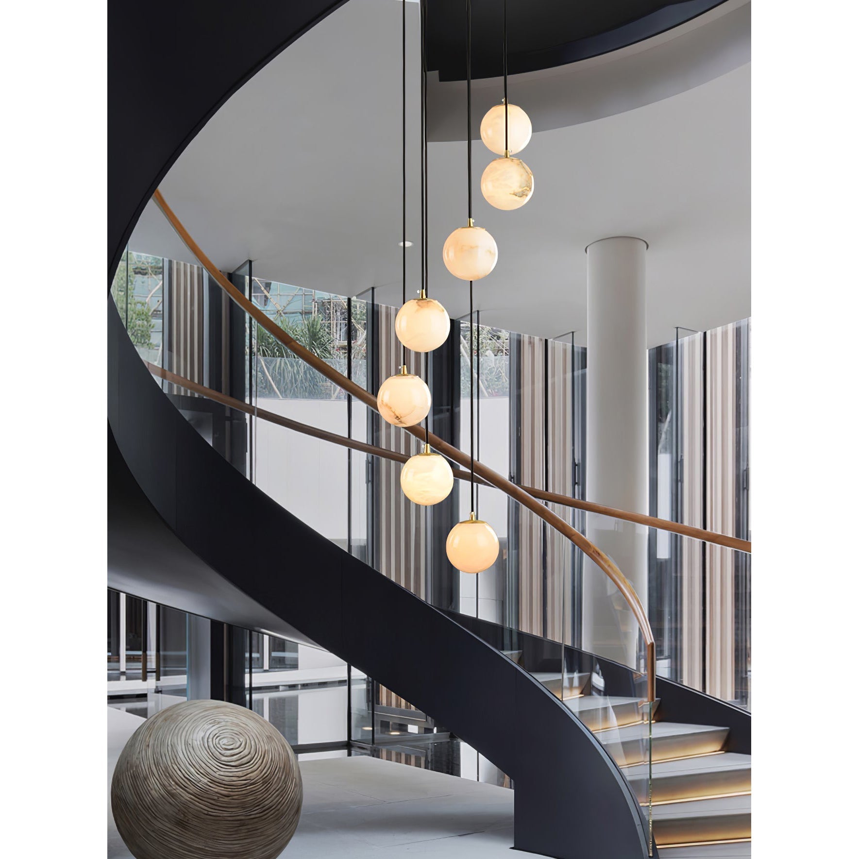 Taren Alabaster Chandelier Balls Cluster-Neutral Decor