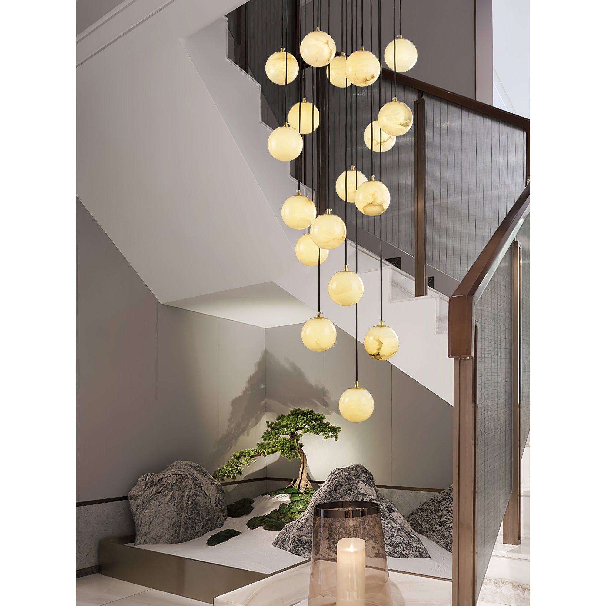 Taren Alabaster Chandelier Balls Cluster-Neutral Decor