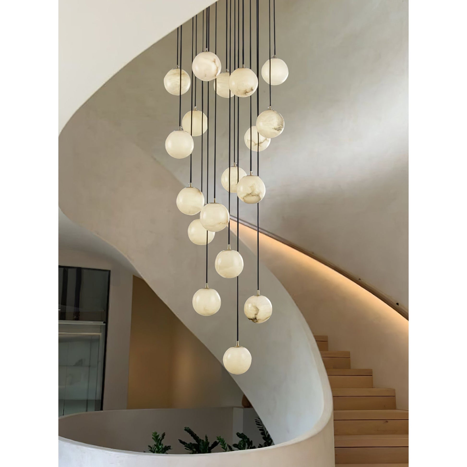Taren Alabaster Chandelier Balls Cluster-Neutral Decor
