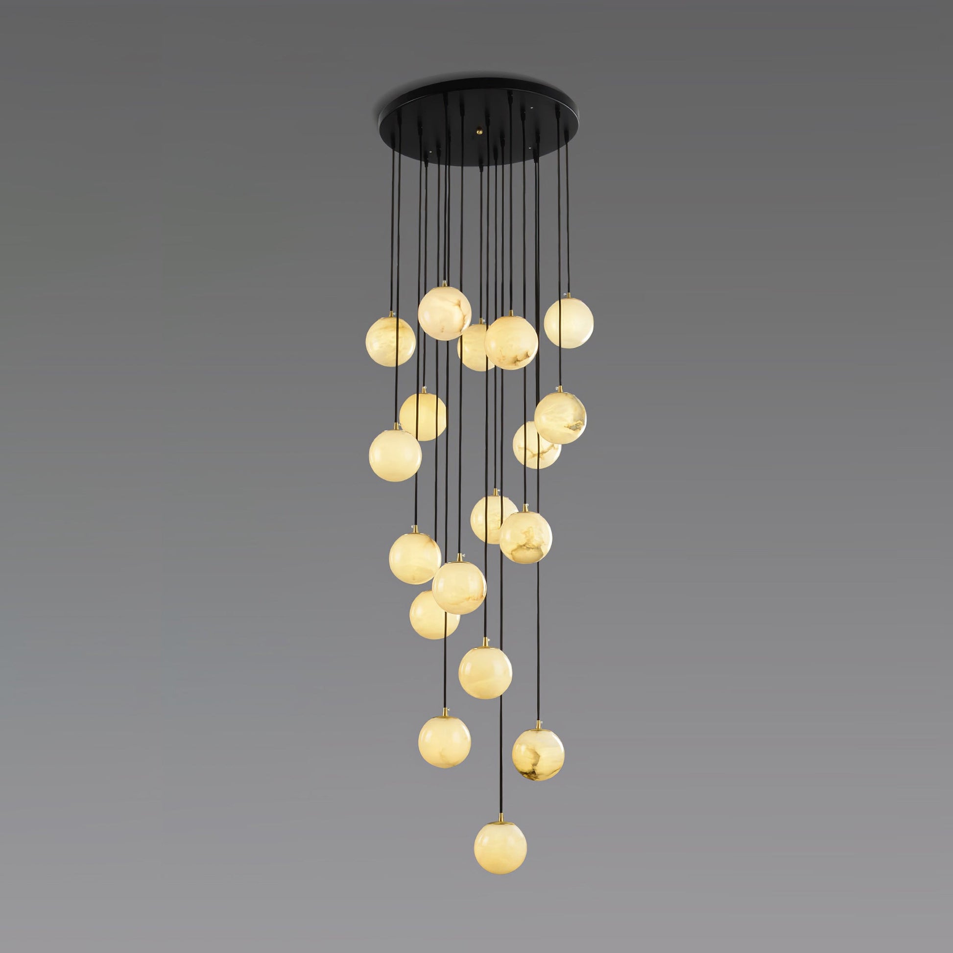 Belen Balls Modern Cluster Alabaster Chandelier-Neutral Decor