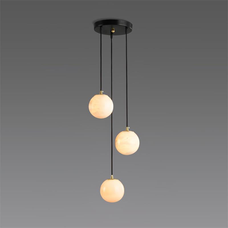 Belen Balls Modern Cluster Alabaster Chandelier-Neutral Decor
