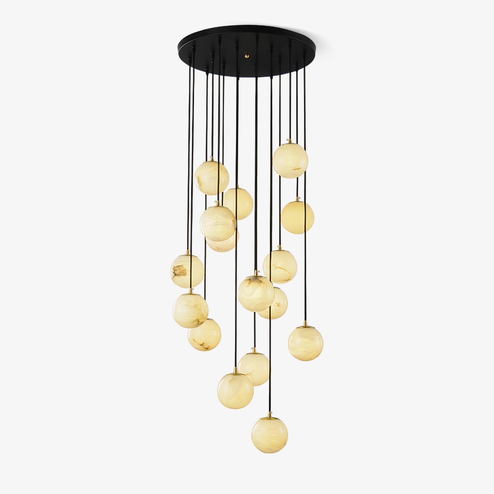Sexta Alabaster Pendant Light Chandelier-Neutral Decor
