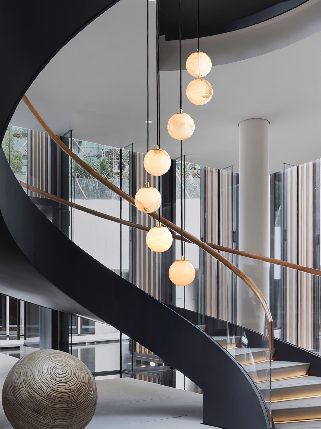 Sexta Alabaster Pendant Light Chandelier-Neutral Decor