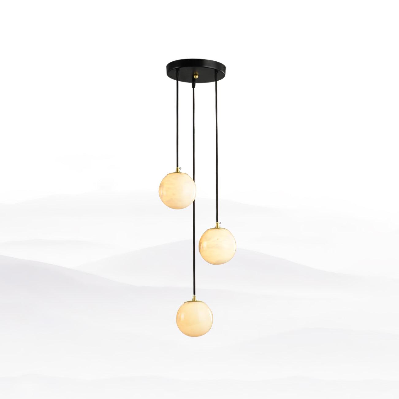 Sexta Alabaster Pendant Light Chandelier-Neutral Decor