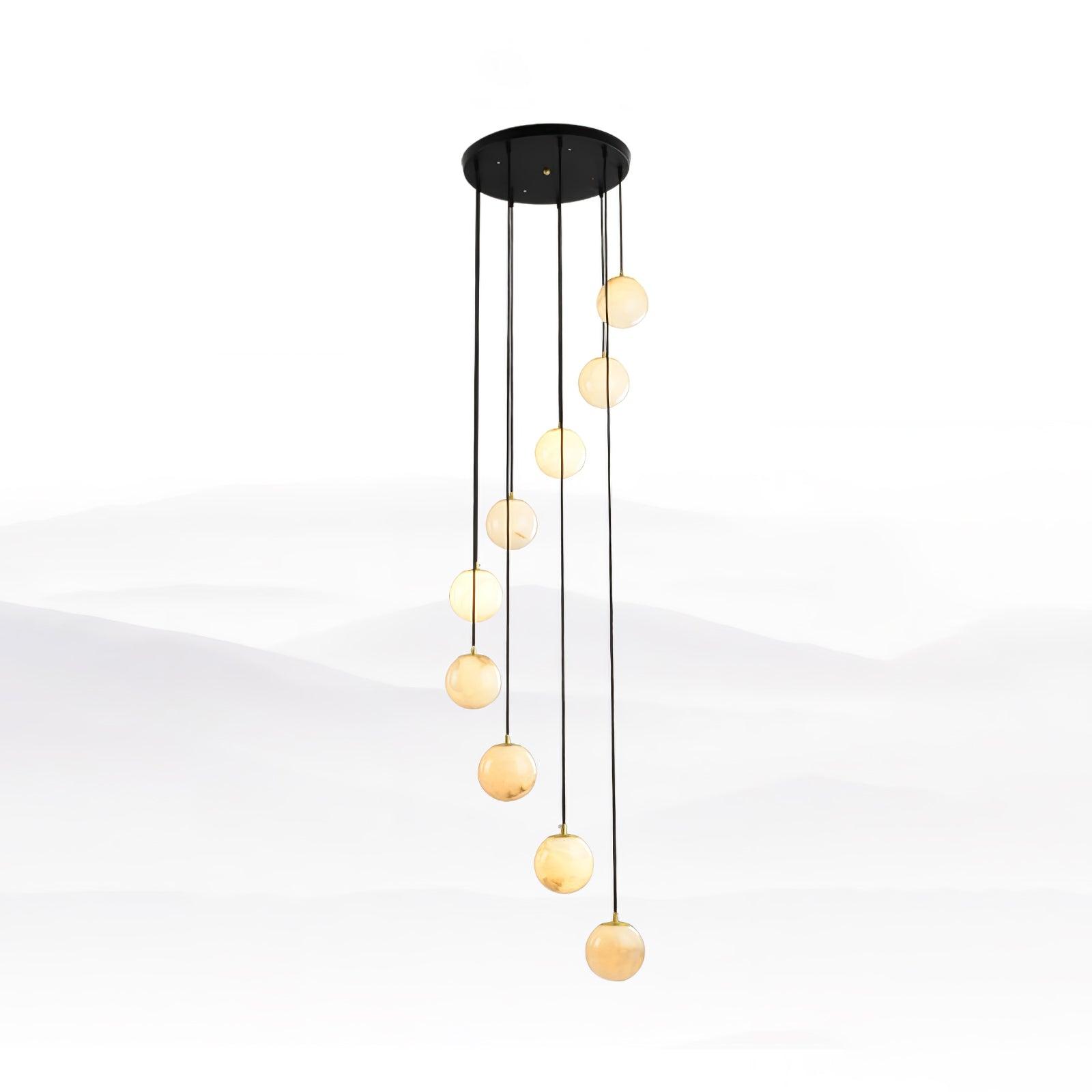 Sexta Alabaster Pendant Light Chandelier-Neutral Decor
