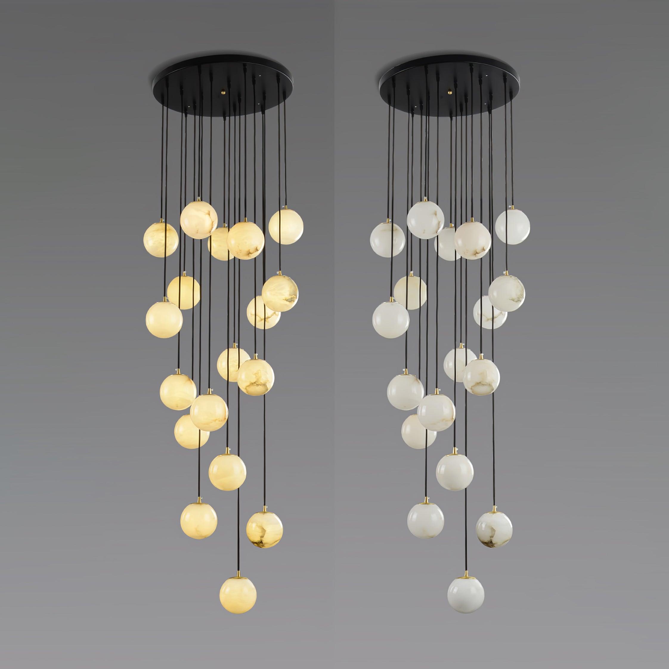 Sexta Alabaster Pendant Light Chandelier-Neutral Decor