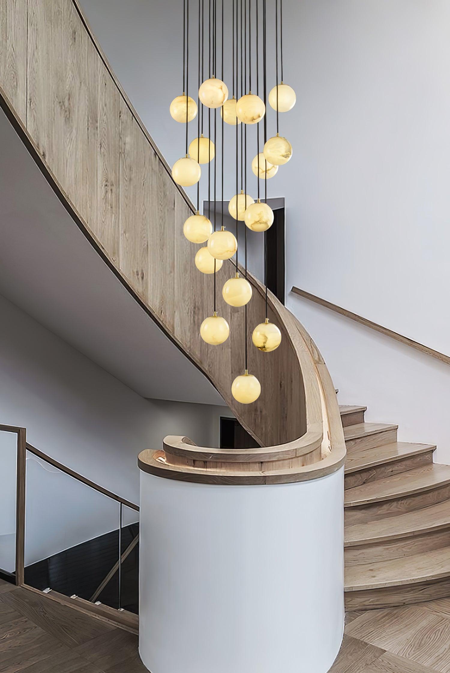 Sexta Alabaster Pendant Light Chandelier-Neutral Decor