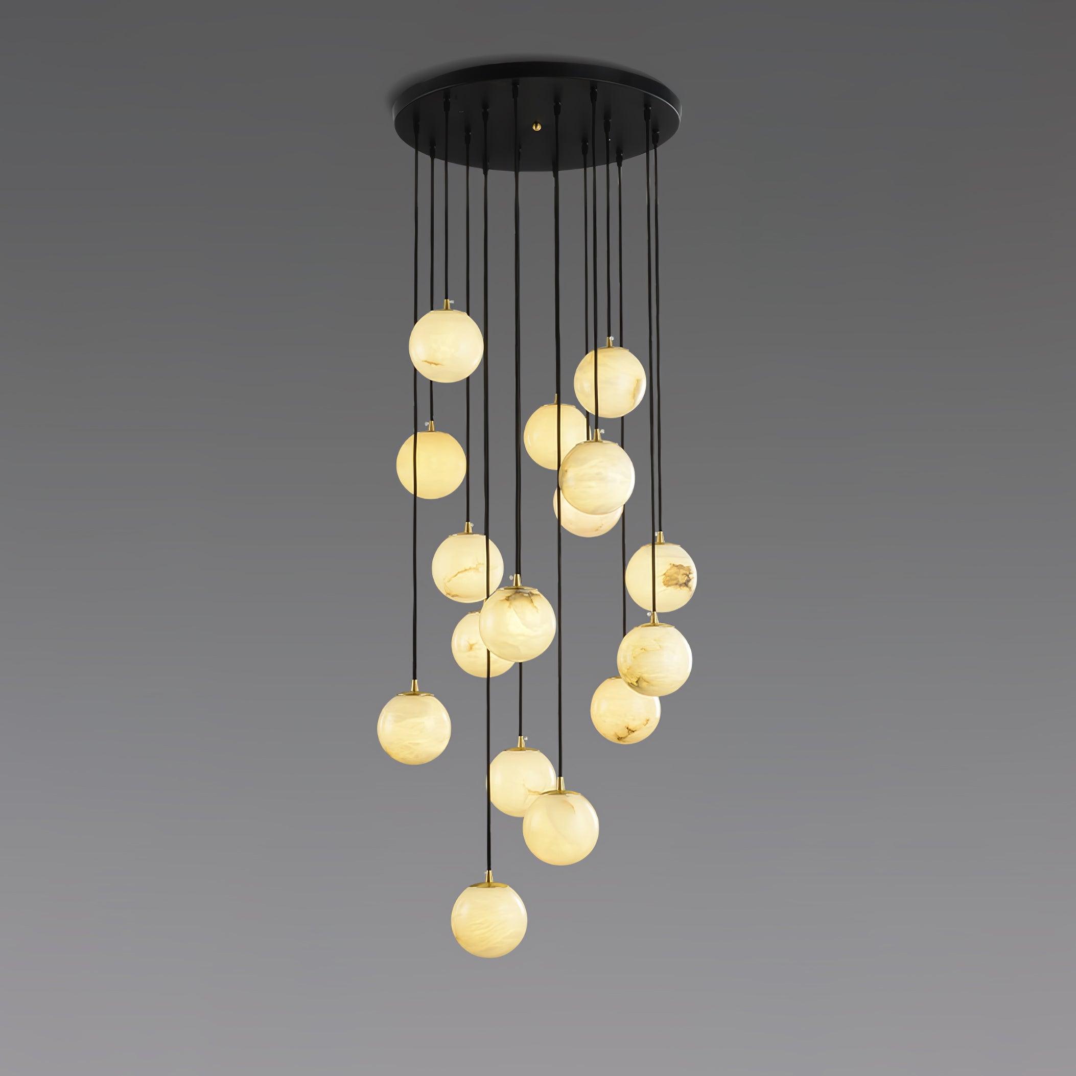 Sexta Alabaster Pendant Light Chandelier-Neutral Decor