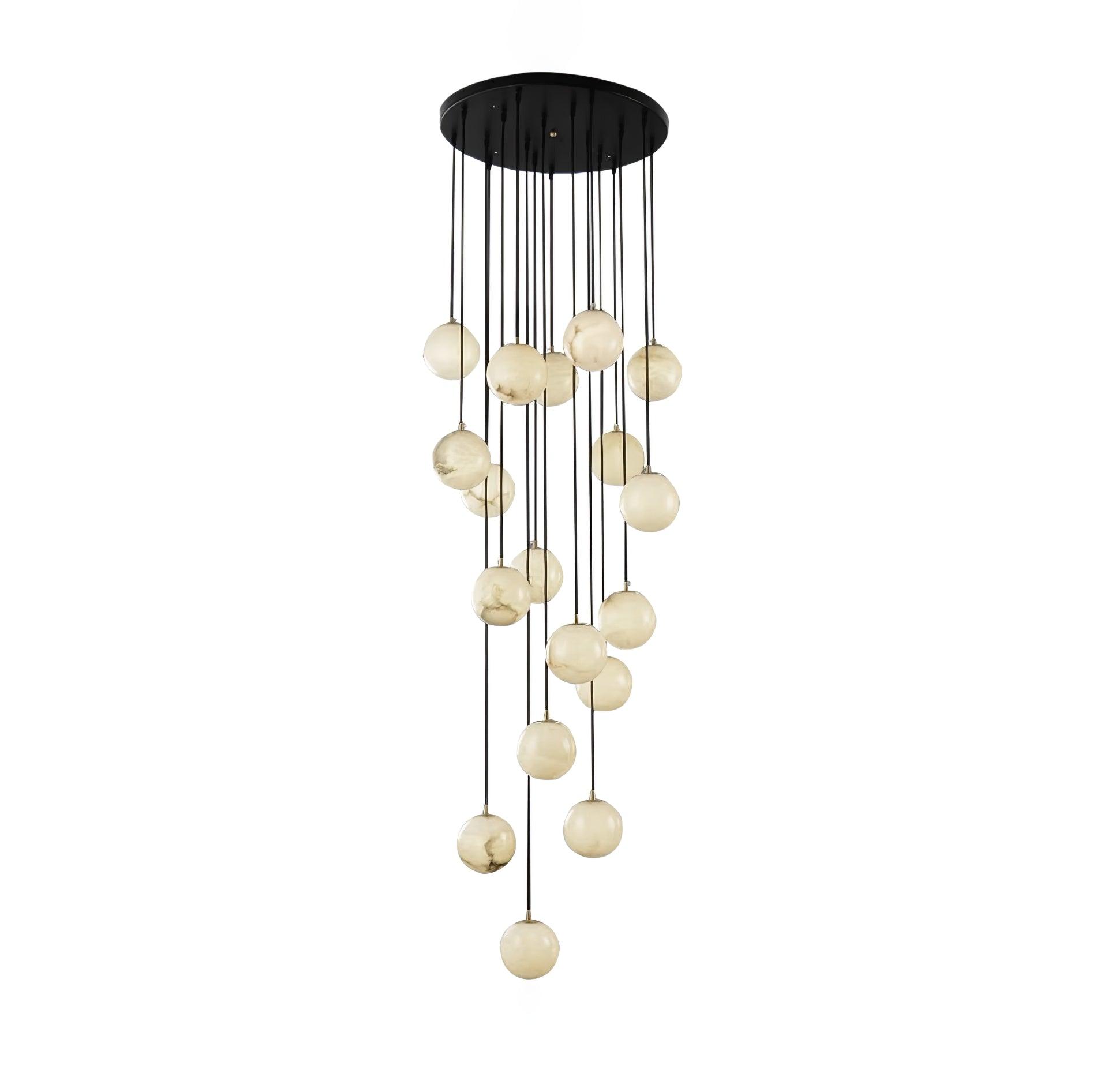 Sexta Alabaster Pendant Light Chandelier-Neutral Decor