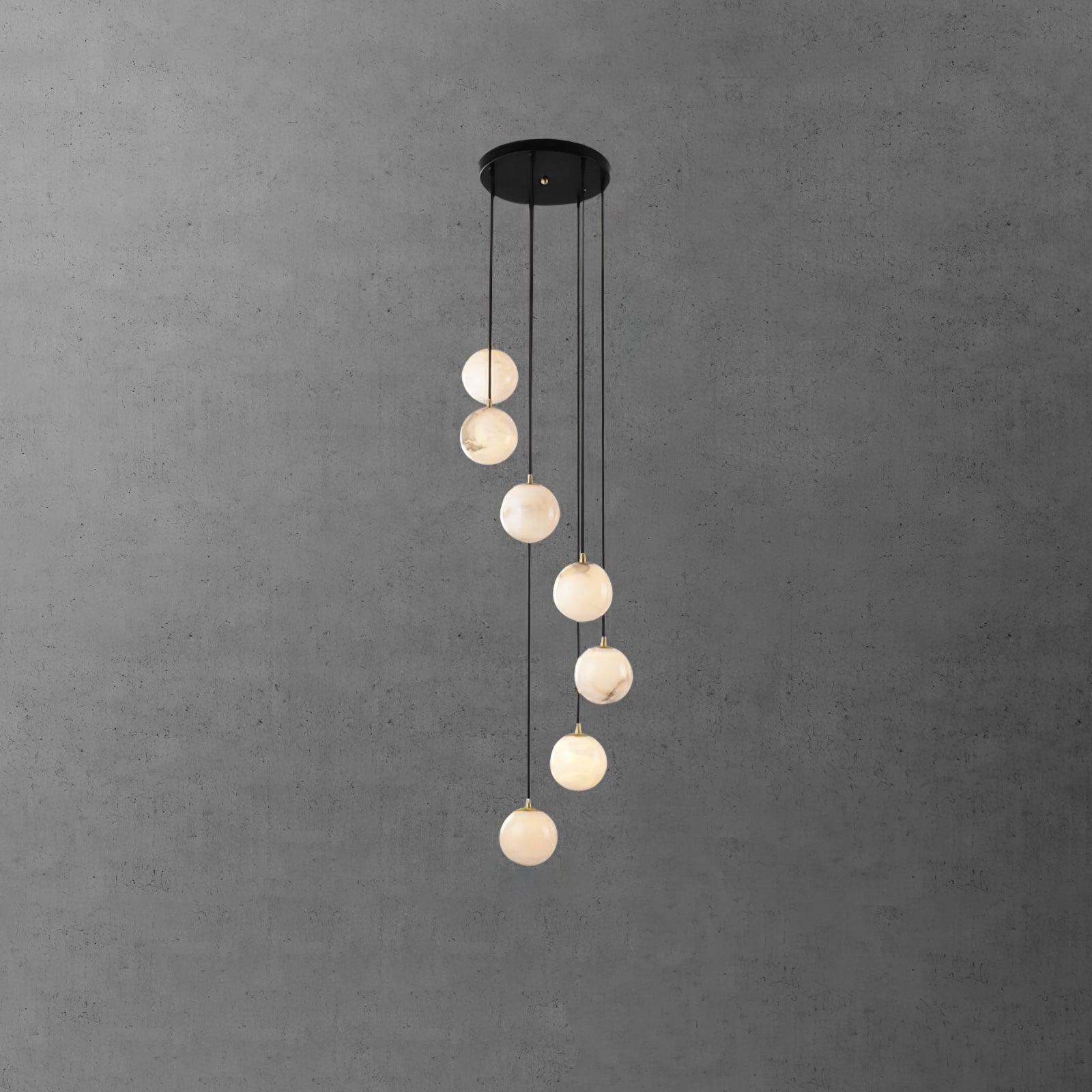 Sexta Alabaster Pendant Light Chandelier-Neutral Decor