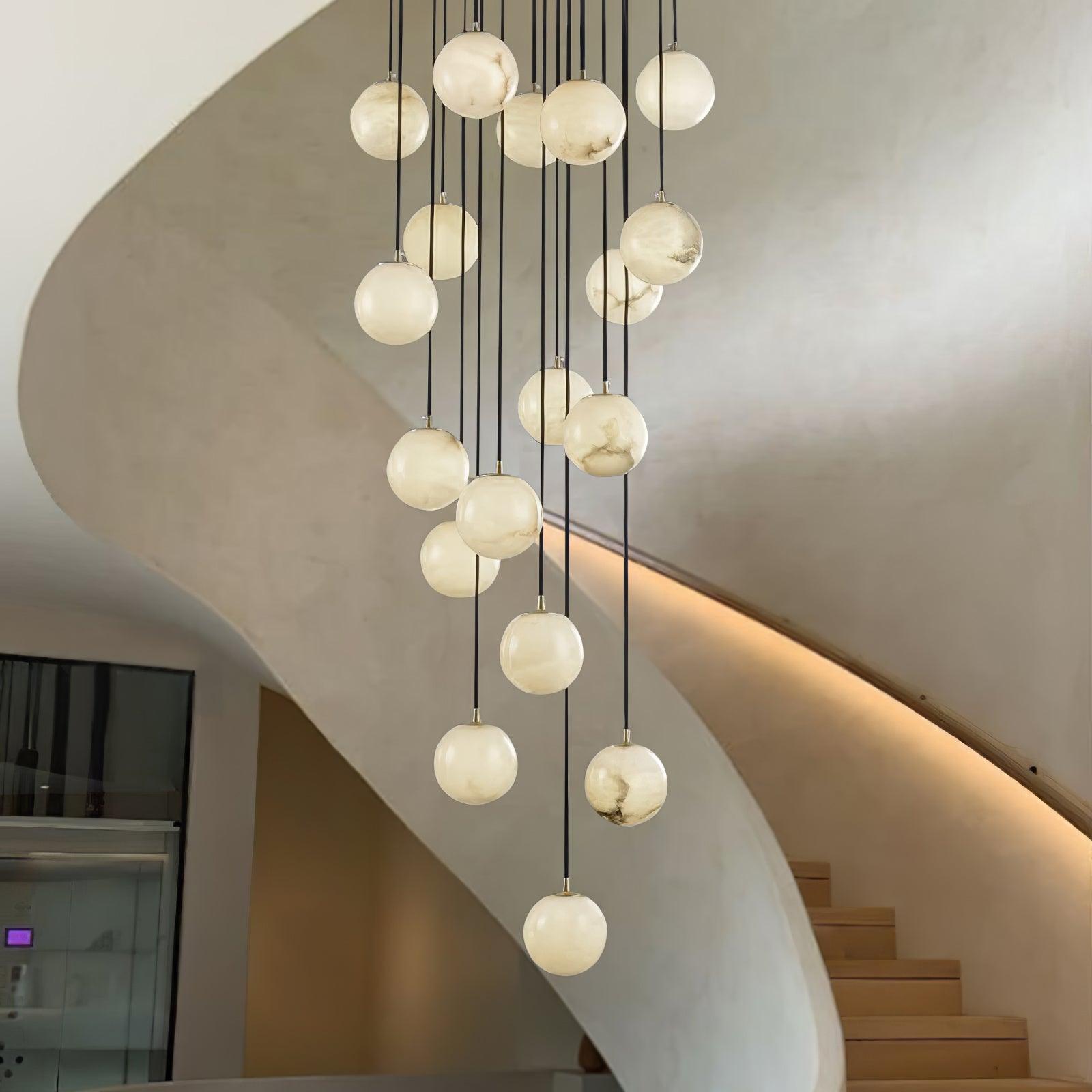 Sexta Alabaster Pendant Light Chandelier-Neutral Decor
