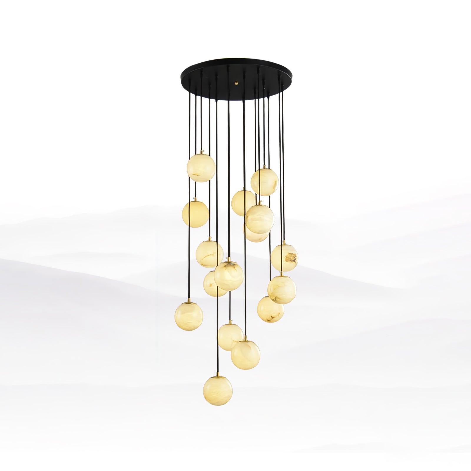 Sexta Alabaster Pendant Light Chandelier-Neutral Decor
