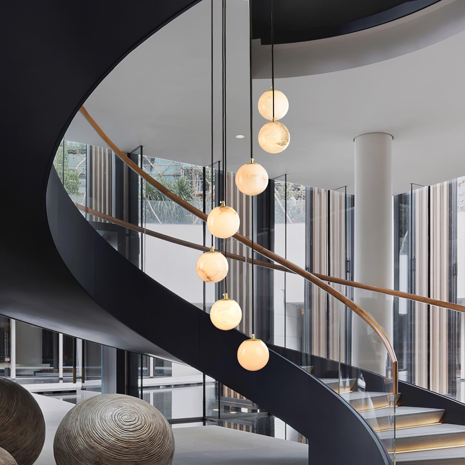 Sexta Alabaster Pendant Light Chandelier-Neutral Decor