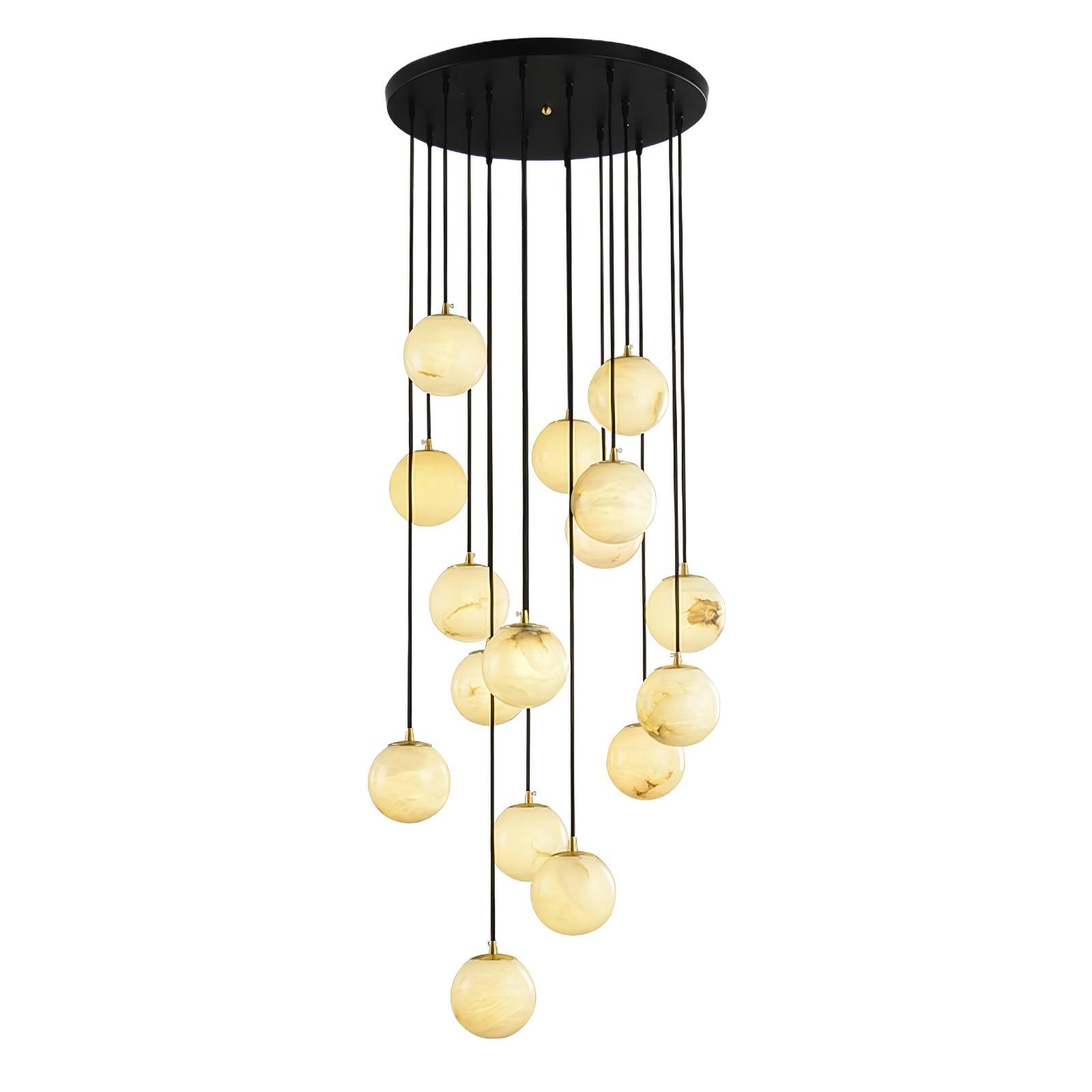 Sexta Alabaster Pendant Light Chandelier-Neutral Decor