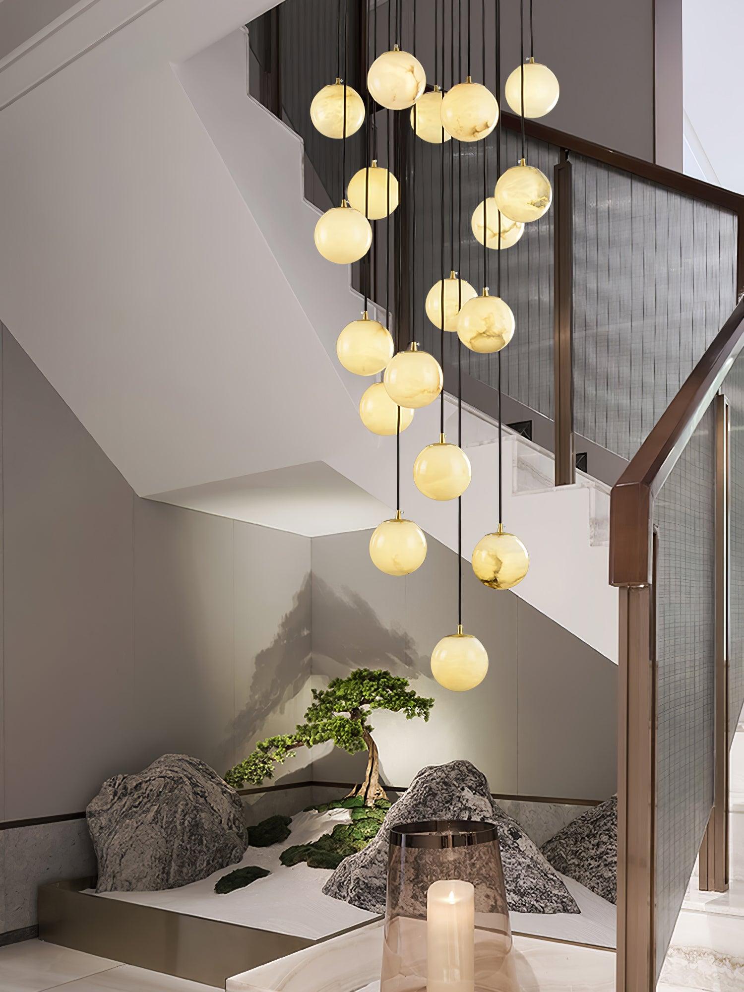 Sexta Alabaster Pendant Light Chandelier-Neutral Decor